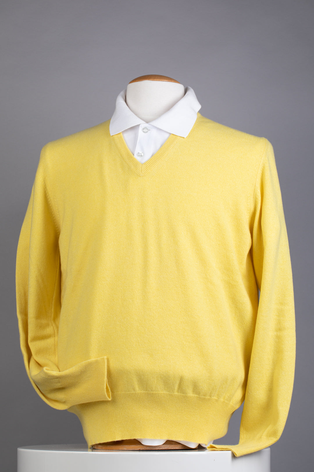 Pull homme 100% cachemire Vivien jaune